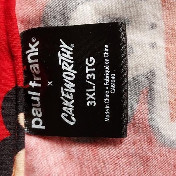 Paul Frank x Cakeworthy Red Julius Monkey Print T-Shirt Babydoll Mini Dress 3XL - Picture 7 of 9